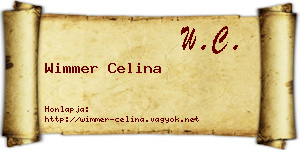 Wimmer Celina névjegykártya